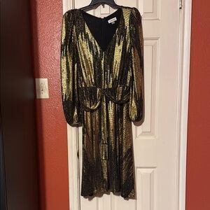 Gold and Black Women's Dress